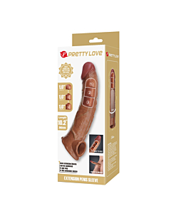 Pretty Love Extension Penis Sleeve 10,2" Brown