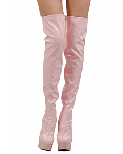Vinyl platform thigh high boots SB303V-PK 