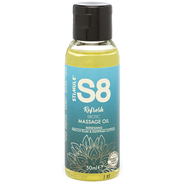 S8 Massage Oil French Plum & Egyptian Cotton 50ml - Erotic Gel