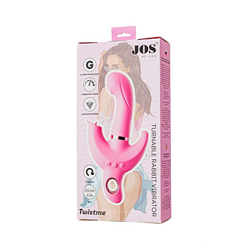 JOS Vibrator with clitoral stimulator JOS Twistme silicone pink