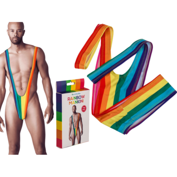 Men's swimsuit, rainbow mankini, pride,
