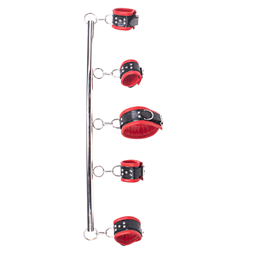 Spreader Bar deluxe set - Red Leather