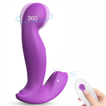 Maxim Remote Control Stimulator 9 Vibration and Rotation Modes Silicone USB Purple