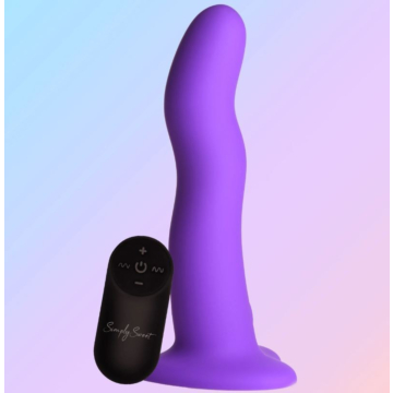 WAVE SILICONE VIBRATOR WITH PURPLE CONTROL