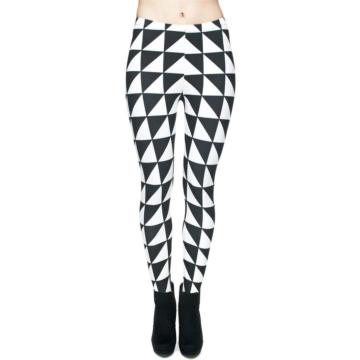 Κολάν Leggings - Triangles Black & White