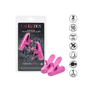 Vibrating Nipple Play Nipplettes Pink - Calexotics