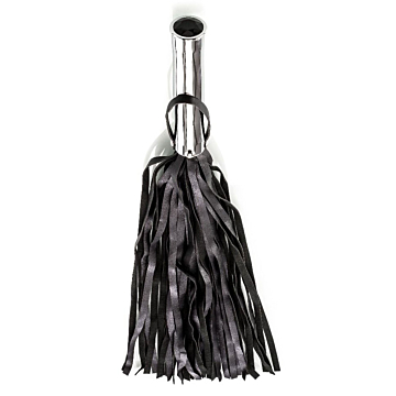 Μαστίγιο με Butt Plug 58cm - Superior Black Whip Zentoy Silver