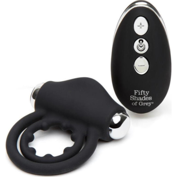 Relentless Vibrations Remote Control Love Ring - Black/Silver