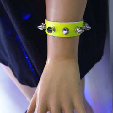 Kinksters Leather Wristband - Green