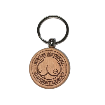Diablo Picante - Wooden breast-shaped keychain