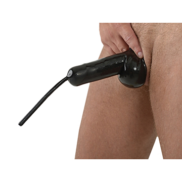Θήκη Πέους και Όρχεων - Mister B Rubber Cock And Ball Sheath With Tube Black