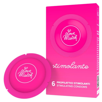 Προφυλακτικά με Ραβδώσεις - Love Match Stimulating (6τμχ)