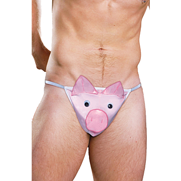 Mens Bikini Funny Porcusor Pink