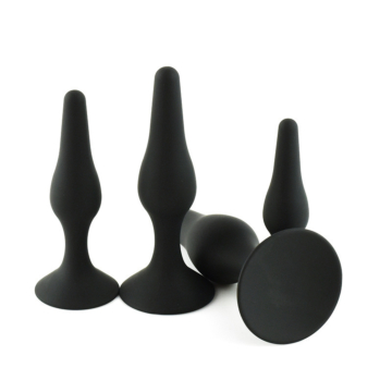 Σετ Πρωκτικών Plug 15.5cm - Kinksters Silicone Anal Plug Set Black