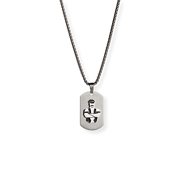 Master of the House Dog Tag Stainless Steel Brushed