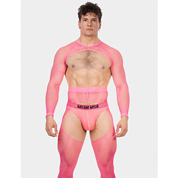 Barcode Berlin Fishnet Sleeves Poggio Neon Pink