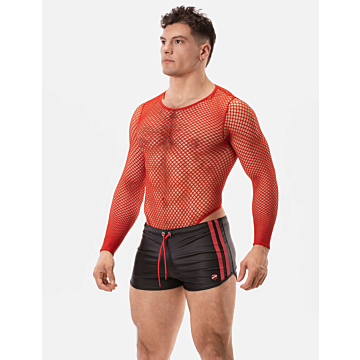 Barcode Berlin Fishnet Body Como Red