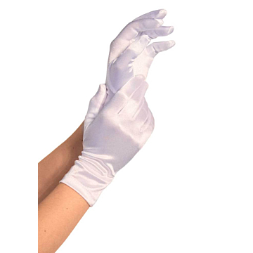 White Satin Gloves by Leg Avenue