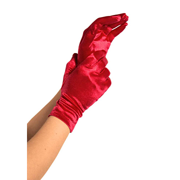 Leg Avenue Red Satin Gloves