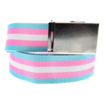 Multi Color Transgender Belt with Shiny Buckle.