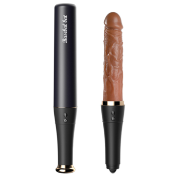 Baseball Bat Thrusting - Licking Vibration Dildo 