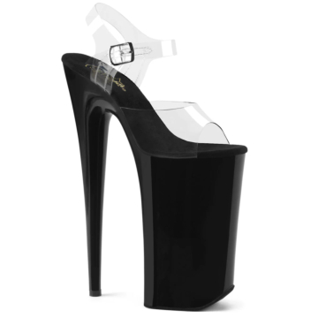 Πέδιλα Ψηλό Τακούνι 25.4cm - Pleaser BEY008/C/B Clear Black