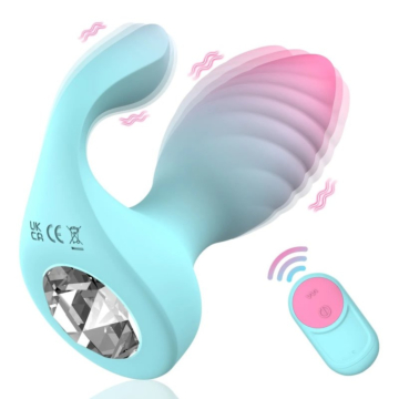 Blue Dual-Motor Butt Plug – Deep & Rumbly Pleasure