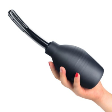 Lovetoy's Black Rubber Douche: Bondage Deluxe.