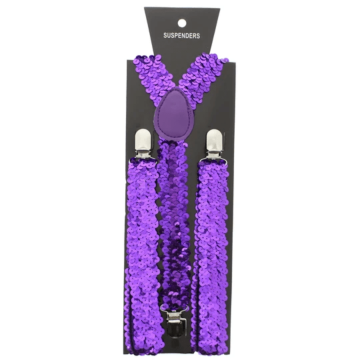 Purple Sequin Braces