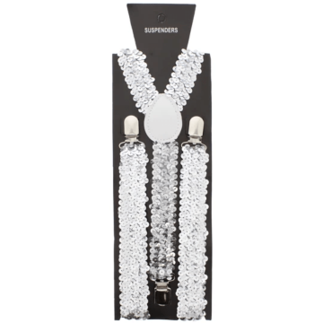 Silver Sequin Braces by [Brand]
