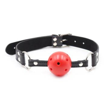 Breathable Mouth O Ring Ball Gag Red