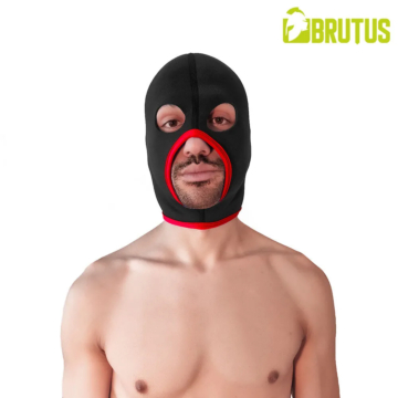 BRUTUS Neoprene Face Fucker Hood Black / Red
