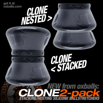 Oxballs Clone 2 Pack Stacking-stretch Ballstretchers Black