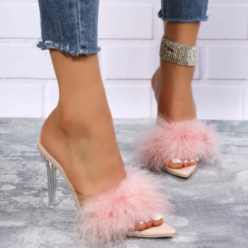 Women Fashion Sexy Transparent High Heels-41