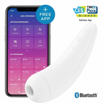 Satisfyer - Curvy 2Plus - Air Pulse Stimulator and Vibration - White - Bulk