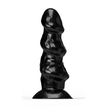 Dildo 25cm - All Black Steroid Shuttlecock Black