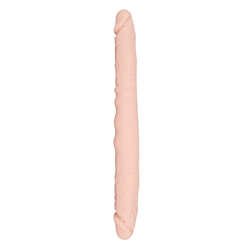 Double Dildo Real Slim, Silicone, Flesh, 30 cm