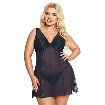Softline Plus Size Berta Navy Blue