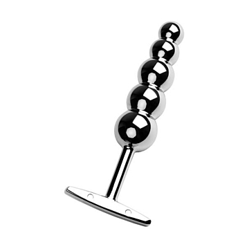 Aluminium Butt Plug with Beads 10cm - ToyFa - Anal Plug
