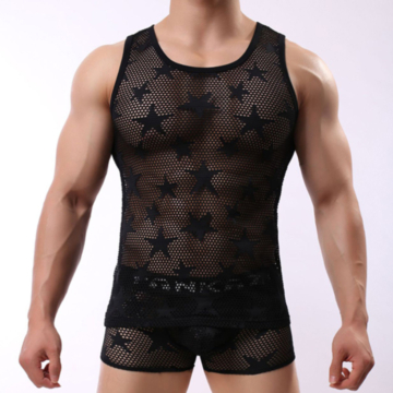 Fashionable Star-Print Vest – Lightweight & Breathable L