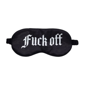 Μάσκα Ύπνου Σατέν - Fuck Off Printed Satin Mask Black