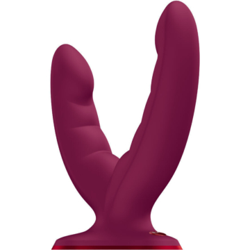 Διπλό Dildo 18cm - Fun Factory Ryde Wine Red
