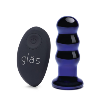 Glas - Rechargeable Remote Controlled Vibrating Beaded Butt plug