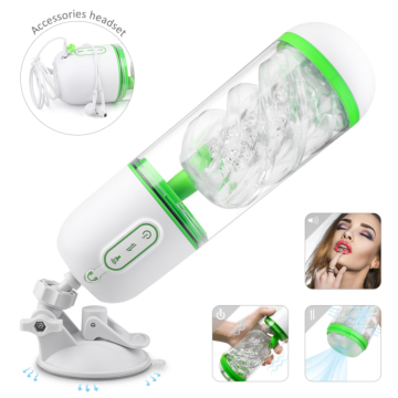 Icey Masturbator With Handsfree Support 9 Vibration Modes + 3 Suction Modes 