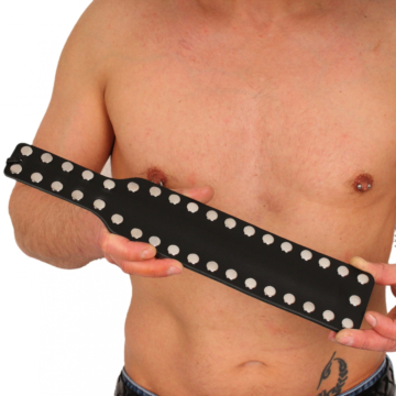 Δερμάτινο Paddle 38cm - Leather Paddle 37 Metal Rivets - Kinksters Black