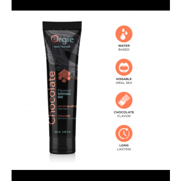 Orgie's Chocolate Lube Tube: Sensual Flavoured Bliss.