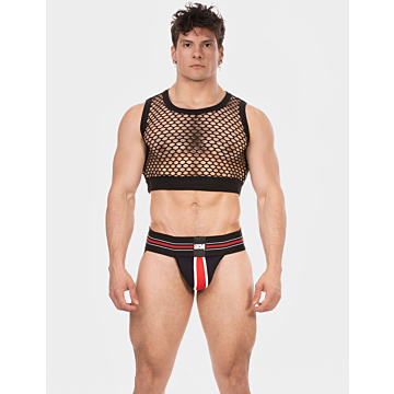 Crop Top με Mesh - Barcode Berlin Mesh Crop Arman Black