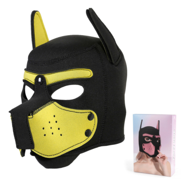 Κουκούλα Pup Hood Neoprene - Kinksters Full Face Yellow