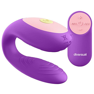 Δονητής Ζευγαριών 7.7cm - Diversual Omega Purple