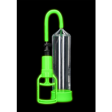 Αντλία Πέους 21cm - Ouch Comfort Beginner Pump Glow in the Dark Πράσινη